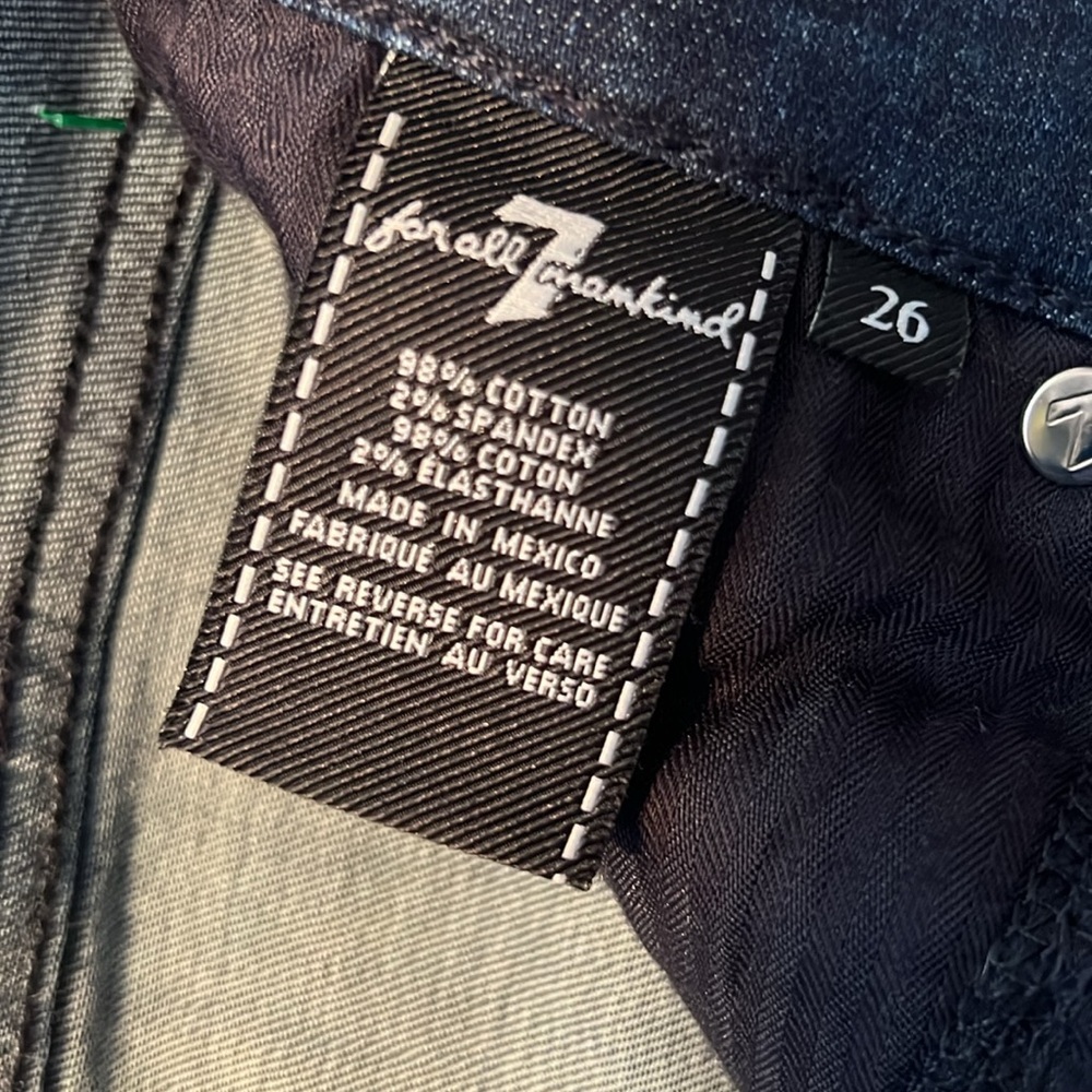 7 for all Mankind Crop Roxanne Dark Wash Jeans Size 26 - Picture 8 of 10